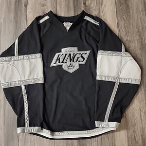 Vintage Los Angeles Kings Jersey Adult S Black Silver NHL AK Athletic Knit #44